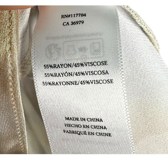 RAILS Dina Diffused Blossom Satin Slip Midi Dress Women's Size Large V-Neck - Picture 8 of 10